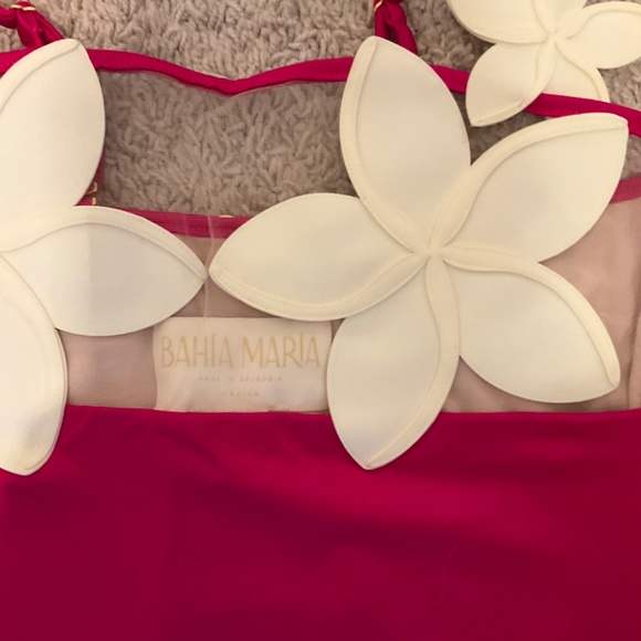 Bahia Maria x Anthropologie Plumeria Mini Dress Size: M. Rose. - Picture 5 of 13